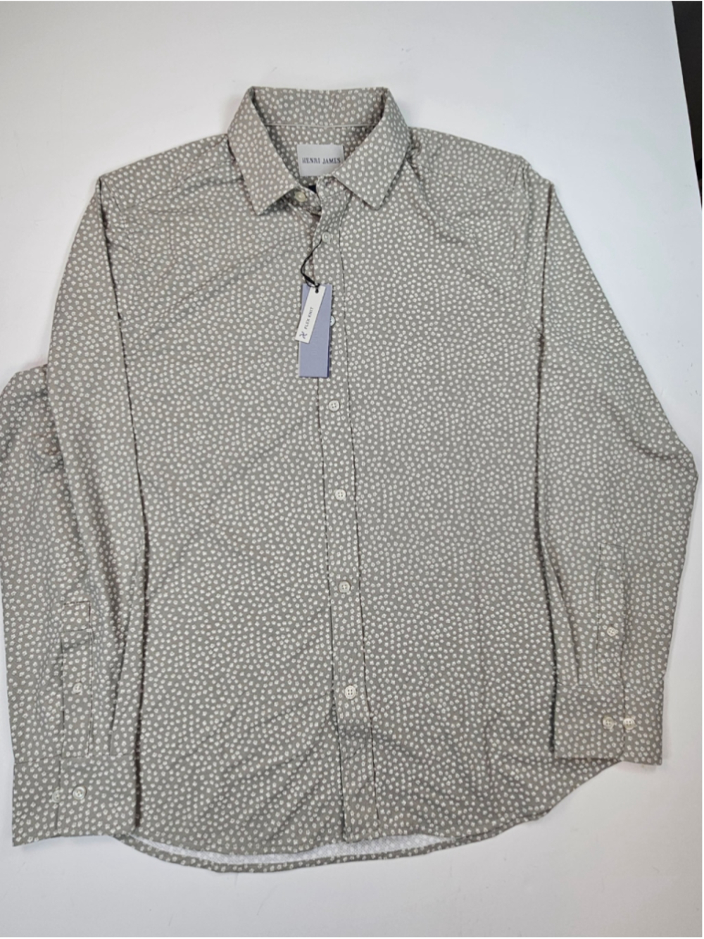 Henri James Flex Knit Performance Shirt Mens L Seminole Sand Floral NWT